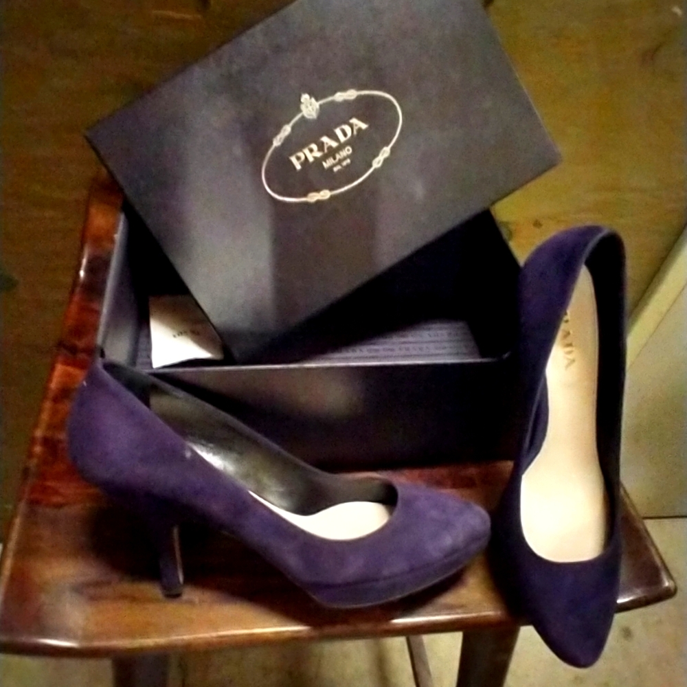 Suede Prada Heels